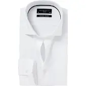 Michaelis overhemd slim fit wit strijkvrij wide spread boord