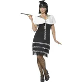 Smiffy Jaren 20 Flapper Jurk Zwart