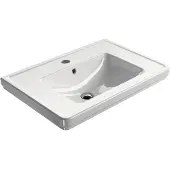 Sapho Classic keramische wastafel 75x50cm met kraangat nano coating