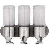 Simplehuman zeepdispenser hangend Triple - 3 x 444 ml - zilverkleurig