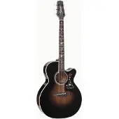 Takamine EF-450C-TT Thermal Top Black Burst elektrisch-akoestische westerngitaar met koffer
