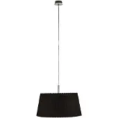 Eglo Hanglamp textiel lampenkap woonkamer hanglamp zwart, aluminium kunststof, 1x E27 fitting, DxH 40x110 cm