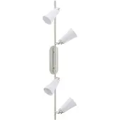 Eglo Plafondlamp plafondlamp spot spot spot strip, 4 vlamspots beweegbaar, staal keramiek nikkel mat wit, 4xG9 stopcontacten, LxB 78x7cm