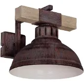 Luminex Wandlamp Hakon, dimbaar, bruin / roest, Woon-/ Eetkamer, metaal, Vintage, wandlamp