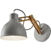 Lamkur Wandlamp Skansen, dimbaar, hout donker, Woon-/ Eetkamer, Hout, Industrieel design, Wandlamp hout