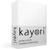 Kayori Hoeslaken Shizu Wit (Jersey)-2-persoons (140/160 x 200/210/220 cm)
