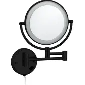 Best design Cosmeticaspiegel Steiner Ø20cm LED Verlichting 3x Vergroot Mat Zwart