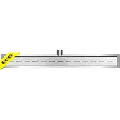 Xellanz Eco douchegoot met flens en rooster 100 x 7 cm RVS