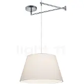 HELESTRA Hanglamp Certo, dimbaar, wit / opaal, Woon-/ Eetkamer, Textiel / Stof / Zijde, Modern, Hanglamp