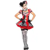 Vegaoo Sexy harlequin kostuum voor dames