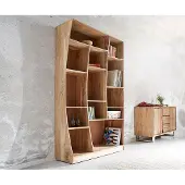 DELIFE Boekenkast Live-Edge boekenkast 121 cm natuur acacia rechts