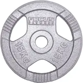 Focus fitness Halterschijf 30 mm - Focus Fitness Hamerton - 15 kg - Gietijzer