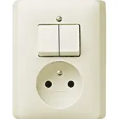 Gira Combinatie Series uitlaatsysteem 55 Crème Wit - 047501