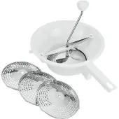 Metaltex - Passeerzeef - groentezeef - 24 cm - 3 bladen inbegrepen - handig in gebruik