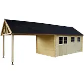 Gardenas Gloucester Xl Houten Tuinhuis Met Overkapping 505 X 295 Cm