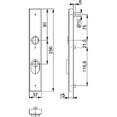 Hoppe Smalschild 2280Kt 250X37 Pc55 F1 3*