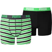 Puma boys 2-pack printed stripe classic green (zwart, groen, 122-128)