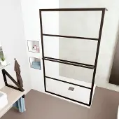 Best design Nero inloopdouche 100x200cm anti-kalk 10mm