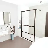 Best design Nero inloopdouche 140x200cm anti-kalk 10mm