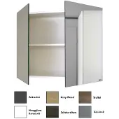 Sanicare Spiegelkast Qlassics 120 cm. 2 dubbelzijdige spiegeldeuren grey-wood