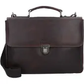 Leonhard heyden Roma aktetas Leer 37 cm Laptopvak bruin