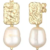 Elli PREMIUM Oorbellen goud / parelwit