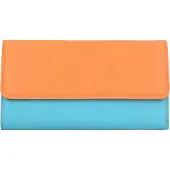 Mywalit Portemonnee 'Tri-fold' turquoise / neonlila / oranje / neonoranje