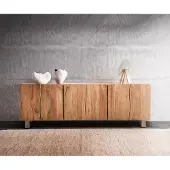 DELIFE Dressoir Live-Edge 220 cm massief acacia natuur 6 deuren