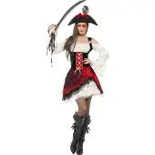 Vegaoo Glamour piraten kostuum voor vrouwen - Verkleedkleding - Medium