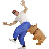 E-Carnavalskleding.nl Hond & Dalmatier Kostuum | Bil Bijtende Bulldog Opblaasbaar | One Size