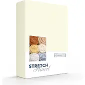 Romanette Hoeslaken Ivoor (Stretch Flanel)-2-persoons (140/150 x 200/210/220 cm)