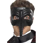 Smiffys Ventiaanse gothic capitano masker (zwart)