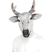 Smiffys Masker latex rendier (wit en bruin)