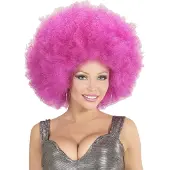 Finidi Pruik afro extra groot paars