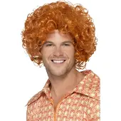 Smiffy Curly Afro Ginger pruik