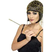 Smiffys Goudkleurige sigarettenhouder - Roaring 20s - Charleston - Uitschuifbaar
