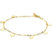 Zinzi Gold 14 karaat gouden armband ronde plaatjes ZGA167