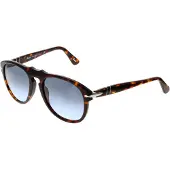 Persol Aviator Mens Dark Havana Lichtblauwe gradiënt zonnebril