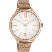 Oozoo Timepieces Rosegoudkleurig/Wit horloge C10135 (44 mm)
