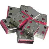 Lindy USB-Lock USB-A-poortslot Set van 10 stuks Roze Zonder sleutel