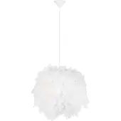 QAZQA Landelijke hanglamp wit met veren - Feather