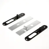 Bouwsales Langschildgarnituur rechthoekig ASL aluminium F1 WC8x72