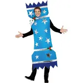 Smiffys Kerst snoepjes pak blauw-M