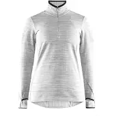 Craft Shirt Women Grid Halfzip Grey Melange-XS