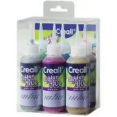 Havo Creall Glitterlijm knutselset, 6 x 100 ml, voor kinderen en volwassenen