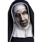 Rubies - Masker The Nun 3/4 met kap - Halloween Masker - Enge Maskers - Masker Halloween volwassenen - Masker Horror - masker halloween volwassenen - masker kinderen