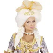 Widmann - Pruik, Fantasie Koningin - Wit / Beige - Carnavalskleding - Verkleedkleding