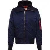 Alpha industries Winterjas donkerblauw / rood