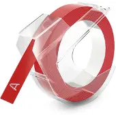 Dymo S0898150 Tape Wit op rood (9 mm)