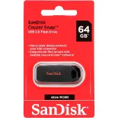SanDisk Cruzer Snap USB-stick 64 GB Zwart SDCZ62-064G-G35 USB-A 2.0